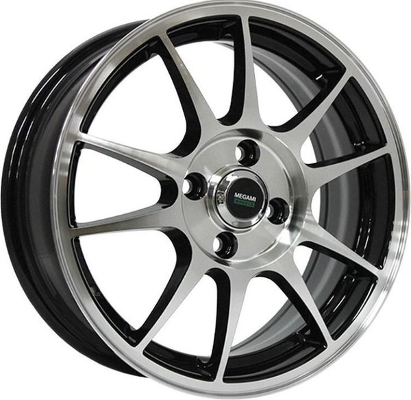 Изображение товара Литой диск Megami MGM-5 14x6" 4x100мм DIA 73.1мм ET 35мм BKF