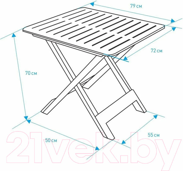Изображение товара Комплект садовой мебели Ipae Progarden Camping Set SET018BI (белый)