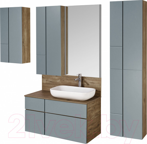 Изображение товара Шкаф-полупенал для ванной Акватон Мишель (1A243903MIX30)