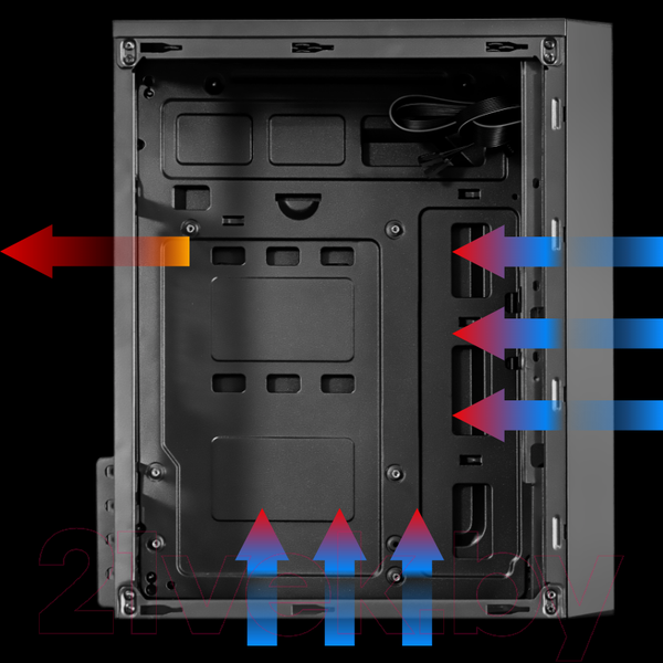 Изображение товара Корпус для компьютера Ginzzu B180 (черный)