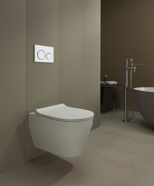 Изображение товара Унитаз подвесной Керамин Бари R Нова СК (с сиденьем Slim микролифт)