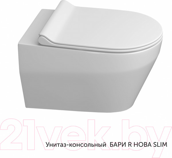 Изображение товара Унитаз подвесной Керамин Бари R Нова СК (с сиденьем Slim микролифт)