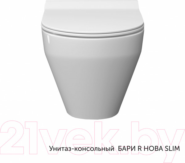 Изображение товара Унитаз подвесной Керамин Бари R Нова СК (с сиденьем Slim микролифт)