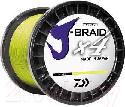Изображение товара Леска плетеная Daiwa J-Braid Grand X4 0.19мм 135м / 12740-019RU (желтый)
