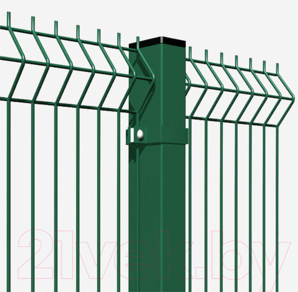 Изображение товара Столб для 3D панелей Lihtar 2.50м 60х40мм Оц+ПП (зеленый)