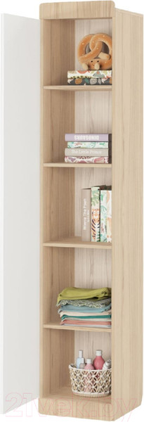 Изображение товара Шкаф-пенал Аквилон Кот №5.1 (туя светлая/белый)