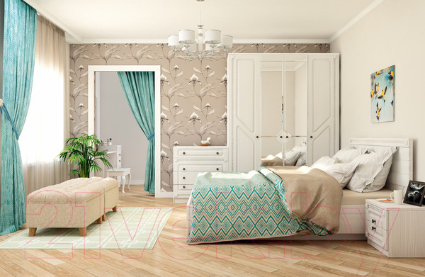 Изображение товара Туалетный столик Аквилон Азалия №12.1.1 (бодега белый)