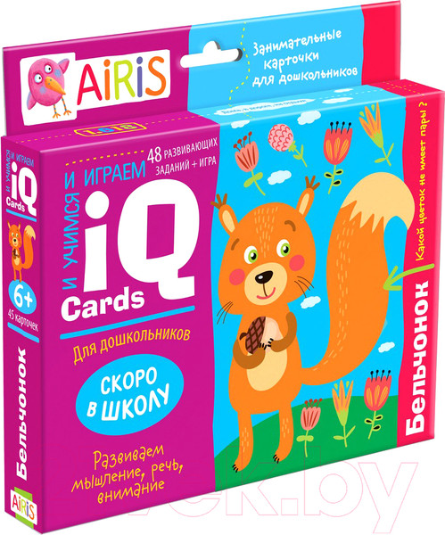 Изображение товара Развивающие карточки Айрис-пресс Бельчонок 6+