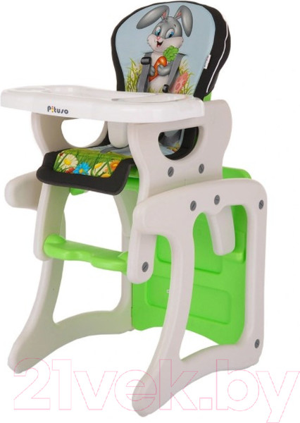 Изображение товара Стульчик для кормления Pituso Carlo / Зайчик (серый)