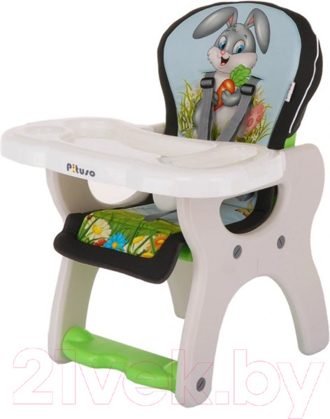 Изображение товара Стульчик для кормления Pituso Carlo / Зайчик (серый)