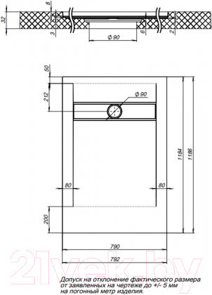 Изображение товара Душевой поддон Aquanet Pleasure 120x80 / 255442