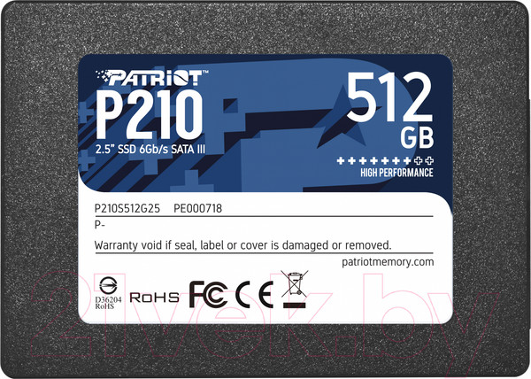 Изображение товара SSD диск Patriot P210 512GB (P210S512G25)
