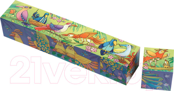 Изображение товара Развивающая игра Айрис-пресс Умные кубики. Фигурные 6 шт. Вот какие птички! / 9785811271177