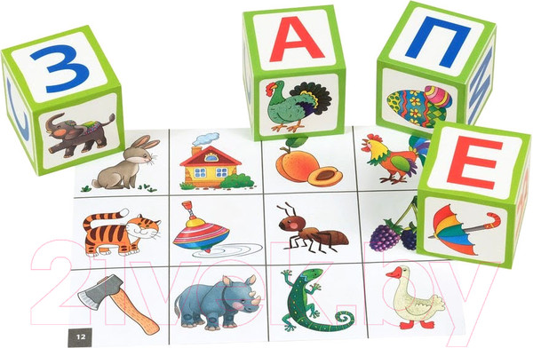 Изображение товара Развивающая игра Айрис-пресс Умные кубики. Азбука. 65 игр для развития речи
