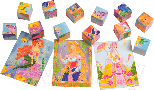 Изображение товара Развивающая игра Айрис-пресс Умные кубики в поддончике. Волшебные красавицы (12шт)