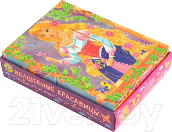 Изображение товара Развивающая игра Айрис-пресс Умные кубики в поддончике. Волшебные красавицы (12шт)