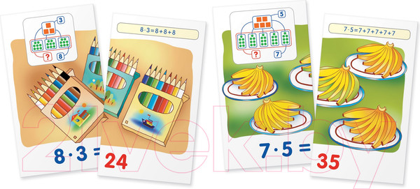 Изображение товара Развивающие карточки Айрис-пресс Матем.4 Попугаи. Умножение и деление (Куликова Е., Русаков А.)