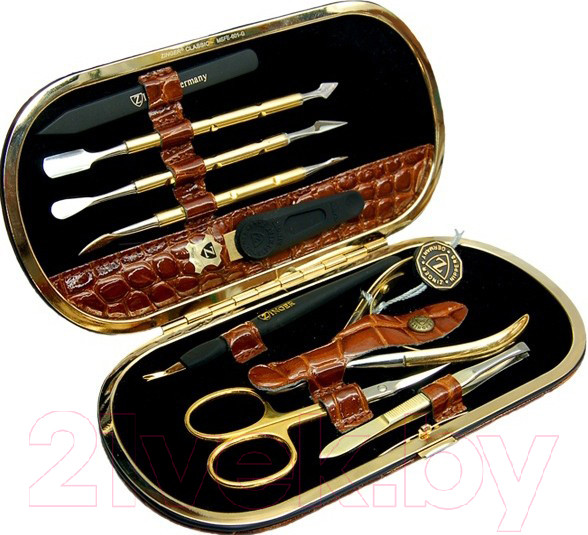 Изображение товара Набор для маникюра Zinger MSFE-601 (коричневый/золото)