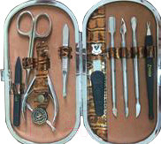 Изображение товара Набор для маникюра Zinger MSFE-601 (коричневый/золото)