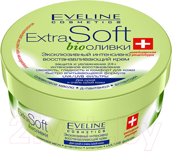 Изображение товара Крем для тела Eveline Cosmetics Bio Оливки Extra Soft интенсивно восстанавливающий (200мл)