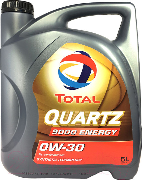 Изображение товара Моторное масло Total Quartz 9000 Energy 0W30 / 151522 (5л)