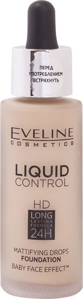 Изображение товара Тональный крем Eveline Cosmetics Cosmetics Liquid Control №010 Light Beige инновационный жидкий (32мл)