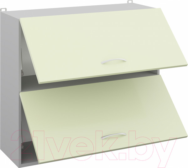 Изображение товара Шкаф навесной для кухни Кортекс-мебель Корнелия Лира ВШ80-2г (салатовый)