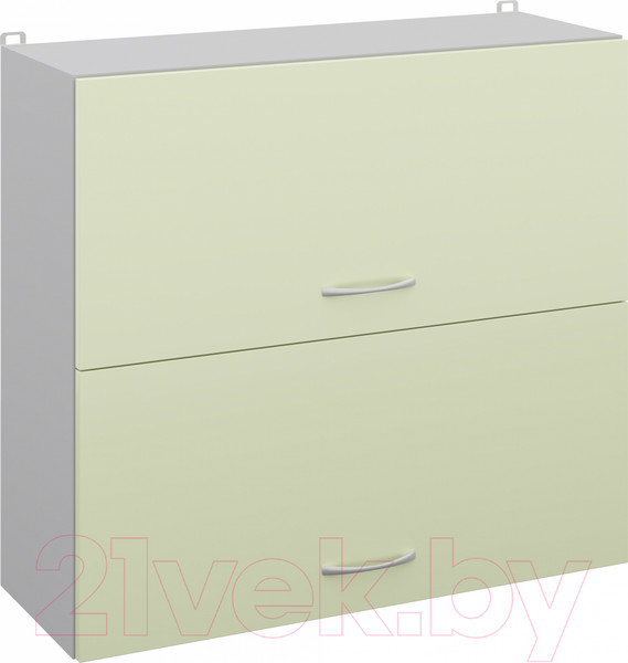 Изображение товара Шкаф навесной для кухни Кортекс-мебель Корнелия Лира ВШ80-2г (салатовый)