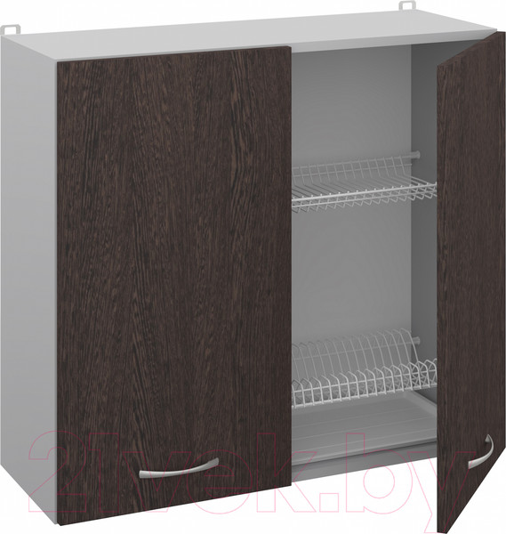 Изображение товара Шкаф навесной для кухни Кортекс-мебель Корнелия Лира ВШ80с (венге)