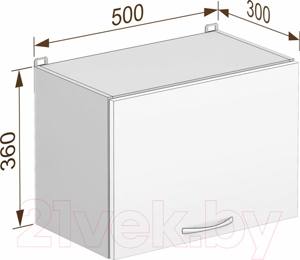 Изображение товара Шкаф под вытяжку Кортекс-мебель Корнелия Лира ВШГ50-1г-360 (оникс)