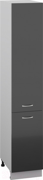 Изображение товара Шкаф-пенал кухонный Кортекс-мебель Корнелия Лира НШП40 (черный)