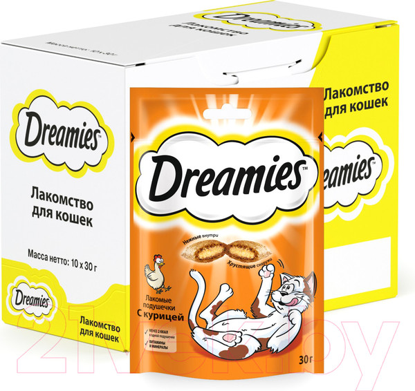 Изображение товара Лакомство для кошек Dreamies С курицей (30г)