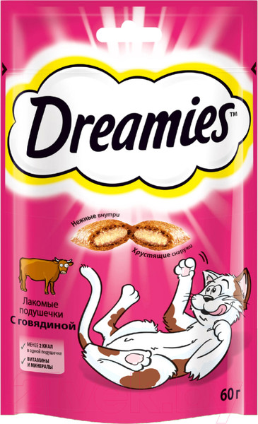 Изображение товара Лакомство для кошек Dreamies С говядиной (60г)