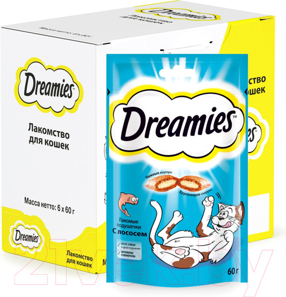 Изображение товара Лакомство для кошек Dreamies С лососем (60г)
