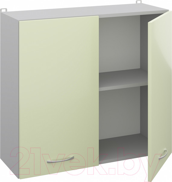 Изображение товара Шкаф навесной для кухни Кортекс-мебель Корнелия Лира ВШ80 (салатовый)