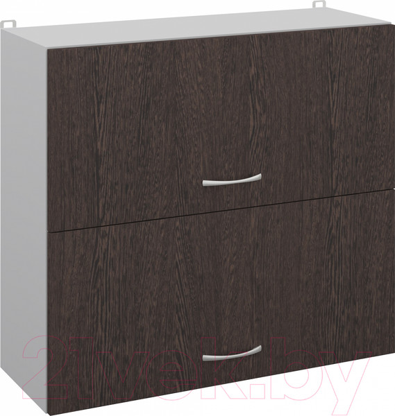 Изображение товара Шкаф навесной для кухни Кортекс-мебель Корнелия Лира ВШ80-2г (венге)