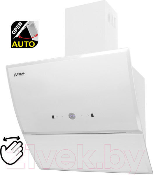 Изображение товара Вытяжка наклонная Grand Turino GC 60 (белый)