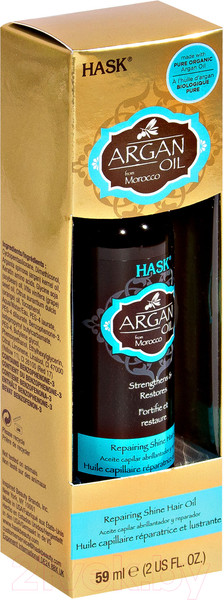 Изображение товара Масло для волос HASK Для восстановления и придания блеска волосам с экстрактом арганы (59мл)