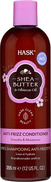 Изображение товара Кондиционер для волос HASK Для непослушных волос с маслом ши и экстрактом гибискуса (355мл)