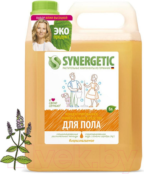 Изображение товара Универсальное чистящее средство Synergetic Для пола, стен, поверхностей (5л)