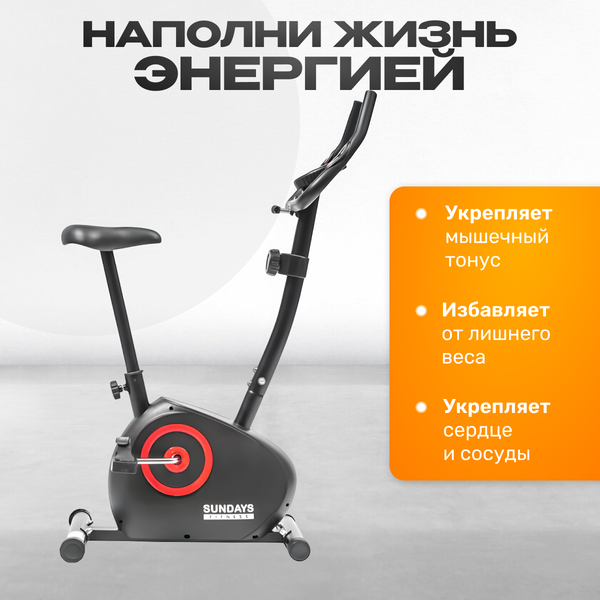 Изображение товара Велотренажер Sundays Fitness Simple Line GB-1039N