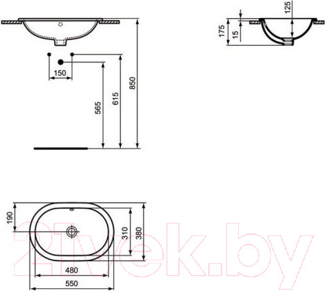 Изображение товара Умывальник Ideal Standard Connect E504701