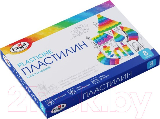 Изображение товара Пластилин ГАММА Классический / 281031 (8цв)