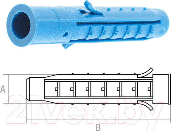 Изображение товара Дюбель распорный Starfix Четырехсегментный 8х60 / SM-44345-500 (500шт)