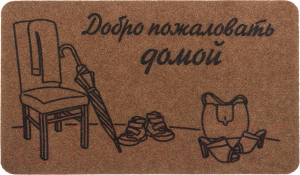 Изображение товара Коврик грязезащитный SunStep Familia Добро пожаловать домой 40x60 / 37-912