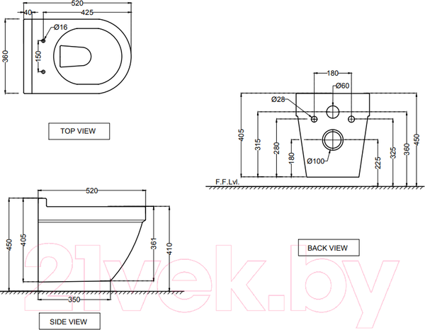 Изображение товара Унитаз подвесной Jaquar Solo SLS-WHT-6953BIUFSM