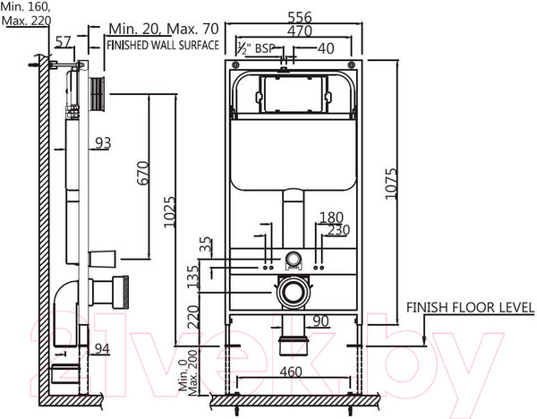 Изображение товара Инсталляция для унитаза Jaquar JCS-WHT-2400FS