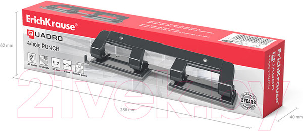 Изображение товара Дырокол Erich Krause Quadro / 4670