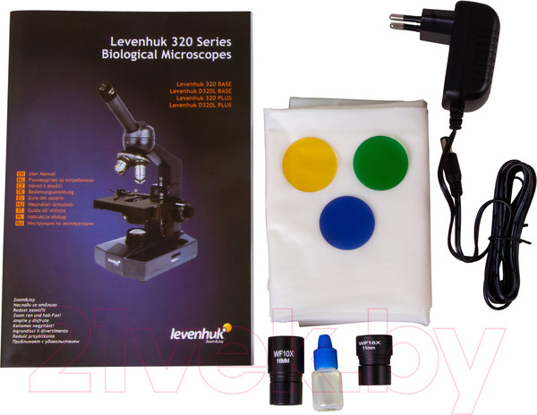 Изображение товара Микроскоп оптический Levenhuk 320 Plus / 73795 (монокулярный)