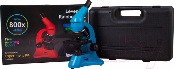 Изображение товара Микроскоп оптический Levenhuk Rainbow 50L / 69048 (Azure)